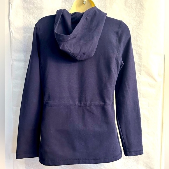 Talbots light weight navy blue full zip up hooded jacket Sz-SP  O17 - Picture 4 of 10